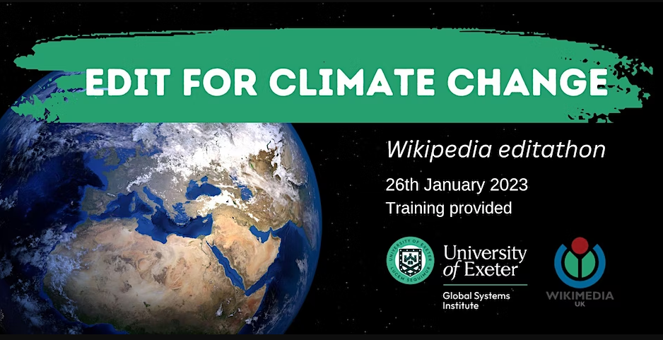 Edit for climate: Wikipedia Editathon