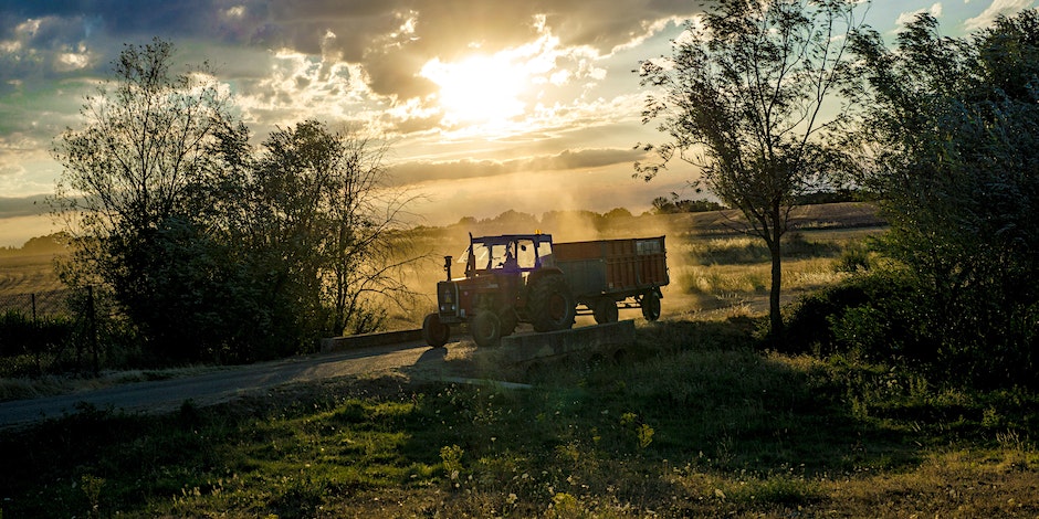 Tractor in a field